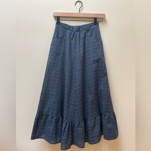Vintage Plaid Maxi Skirt